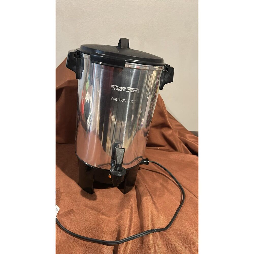 West bend Electric Aluminum Percolator Coffee Maker 30 Cups #9308